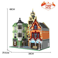 Thumbnail for Building Blocks MOC Street Expert City Clock Tower Square Bricks Toy 89103 - 2