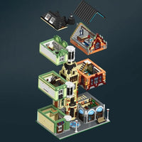 Thumbnail for Building Blocks MOC Street Expert City Clock Tower Square Bricks Toy 89103 - 11