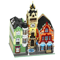 Thumbnail for Building Blocks MOC Street Expert City Clock Tower Square Bricks Toy 89103 - 3