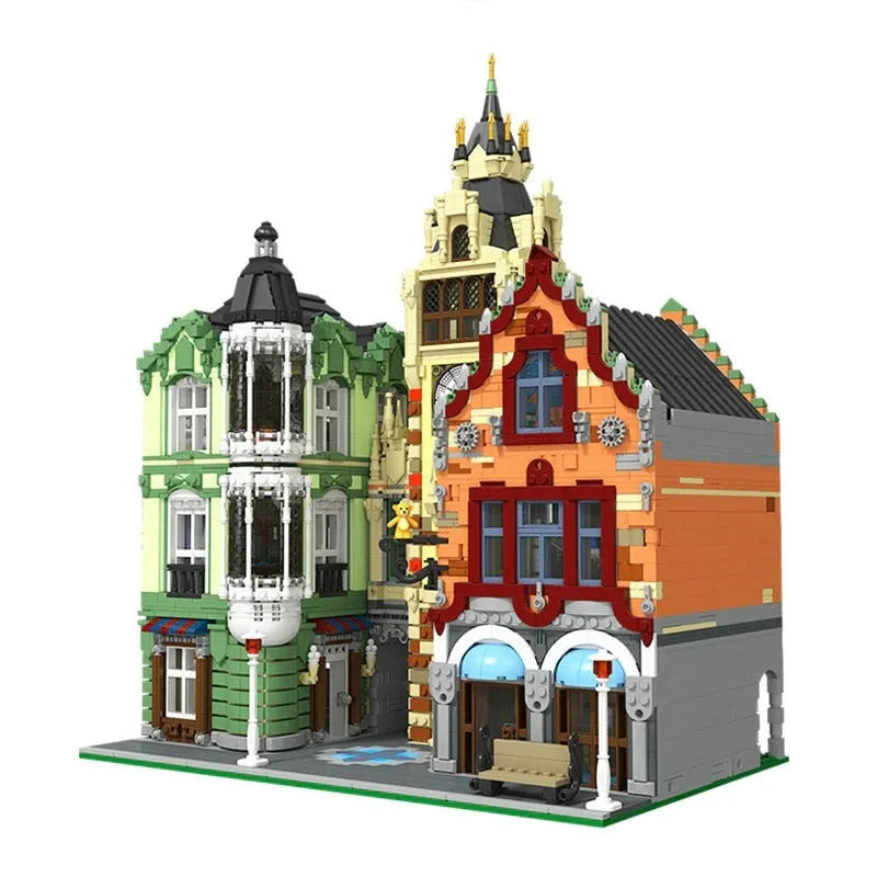 Building Blocks MOC Street Expert City Clock Tower Square Bricks Toy 89103 - 4