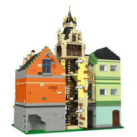 Thumbnail for Building Blocks MOC Street Expert City Clock Tower Square Bricks Toy 89103 - 6