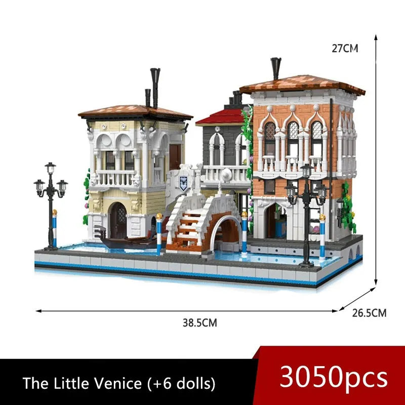 Building Blocks MOC Street Expert Little Venice City Bricks Toy 89122 - 13