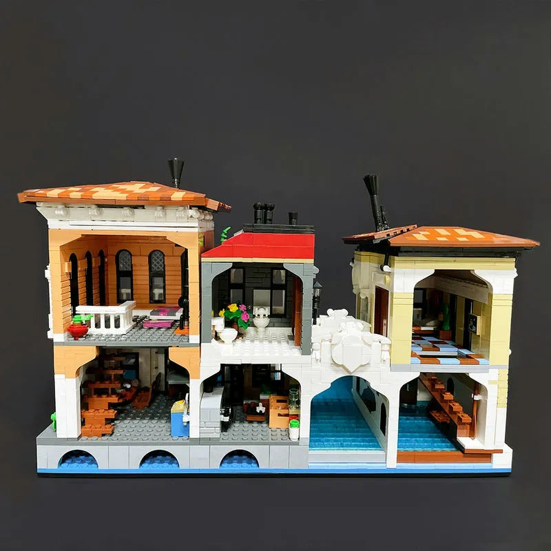 Building Blocks MOC Street Expert Little Venice City Bricks Toy 89122 - 2