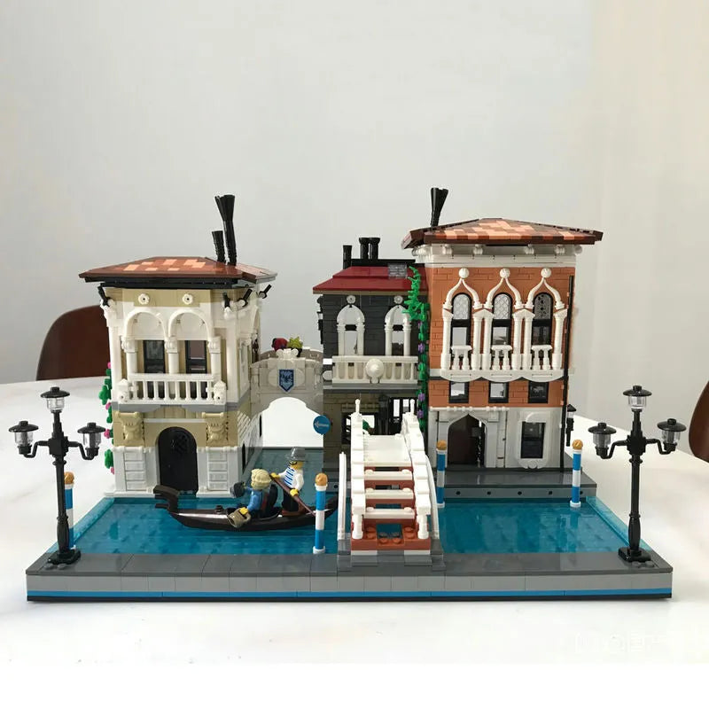 Building Blocks MOC Street Expert Little Venice City Bricks Toy 89122 - 4