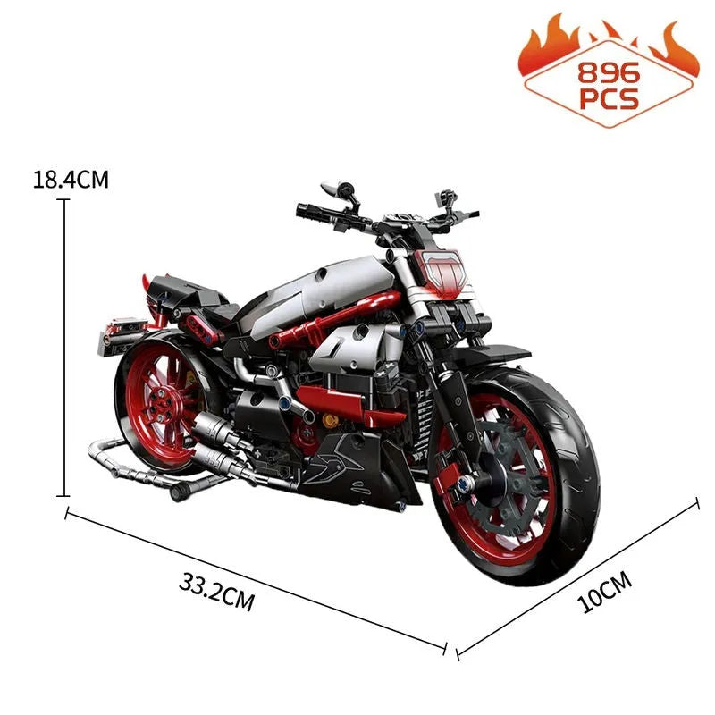 Building Blocks MOC Super Speed 1260S Racing Motorcycle Bricks Kids Toy Construction Set Toys - 1
