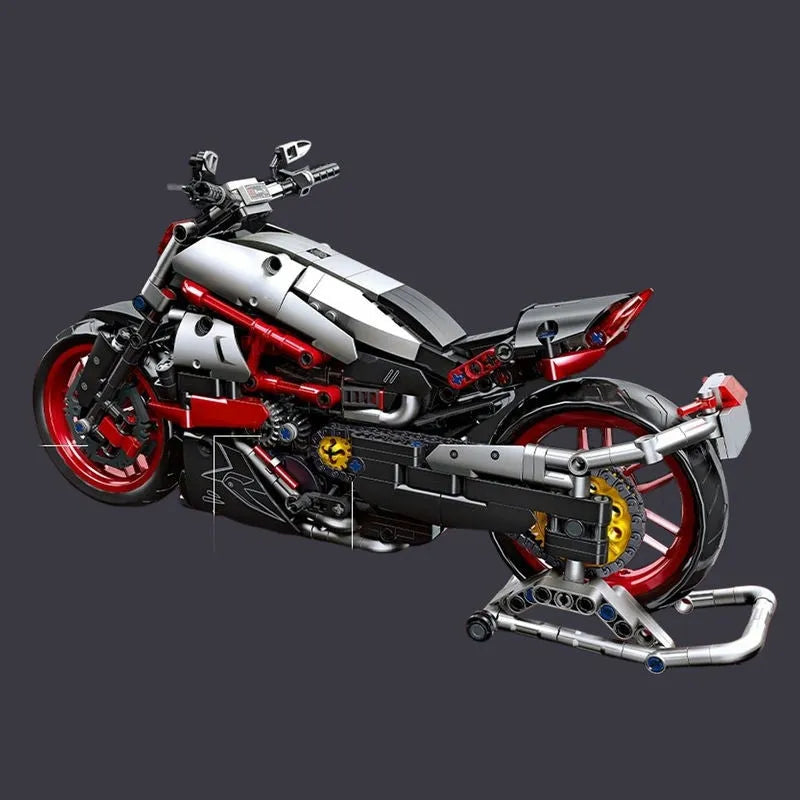 Building Blocks MOC Super Speed 1260S Racing Motorcycle Bricks Kids Toy Construction Set Toys - 9