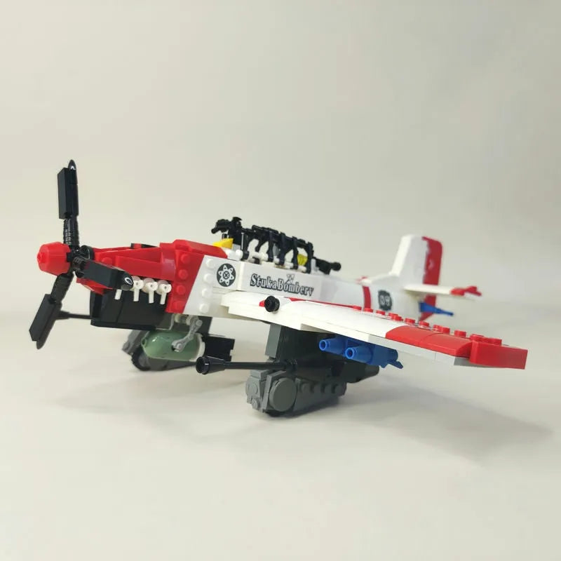 Building Blocks MOC WW2 Bomber Stuka Aircraft Bricks Model Kids Toy - 11