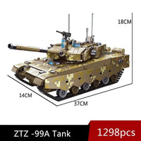 Thumbnail for Building Blocks MOC ZTZ 99A Main Battle Tank Bricks Model Kids Toys - 7
