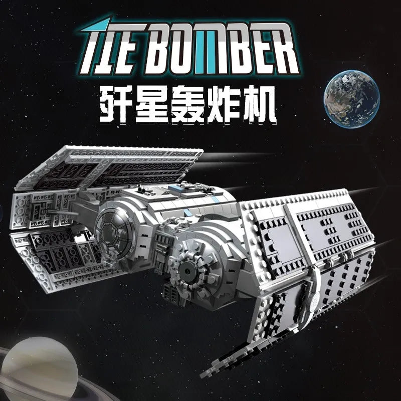 Building Blocks Star Wars MOC Tie Bomber Space Fighter Bricks Toy 67109 - 6