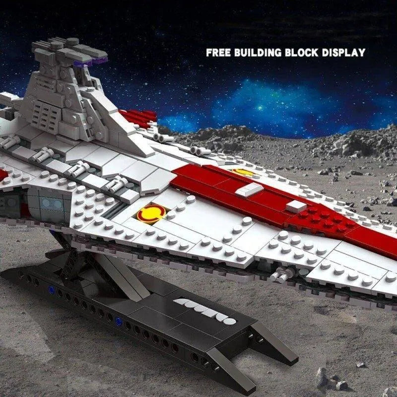 Building Blocks Star Wars MOC Venator Attack Cruiser Spaceship Bricks Toy - 7