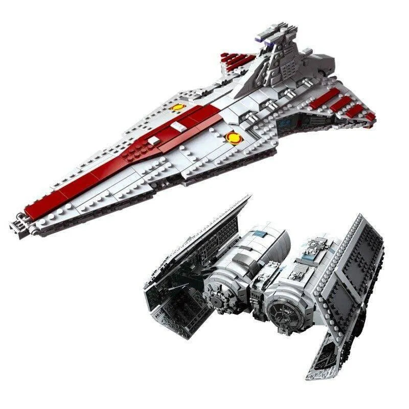 Building Blocks Star Wars MOC Venator Attack Cruiser Spaceship Bricks Toy - 8