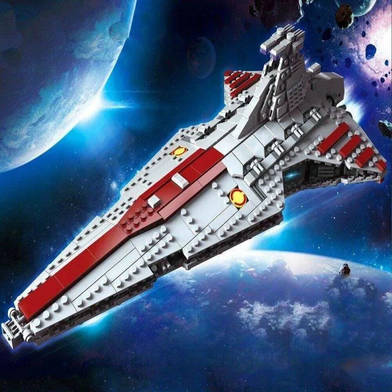 Building Blocks Star Wars MOC Venator Attack Cruiser Spaceship Bricks Toy - 3