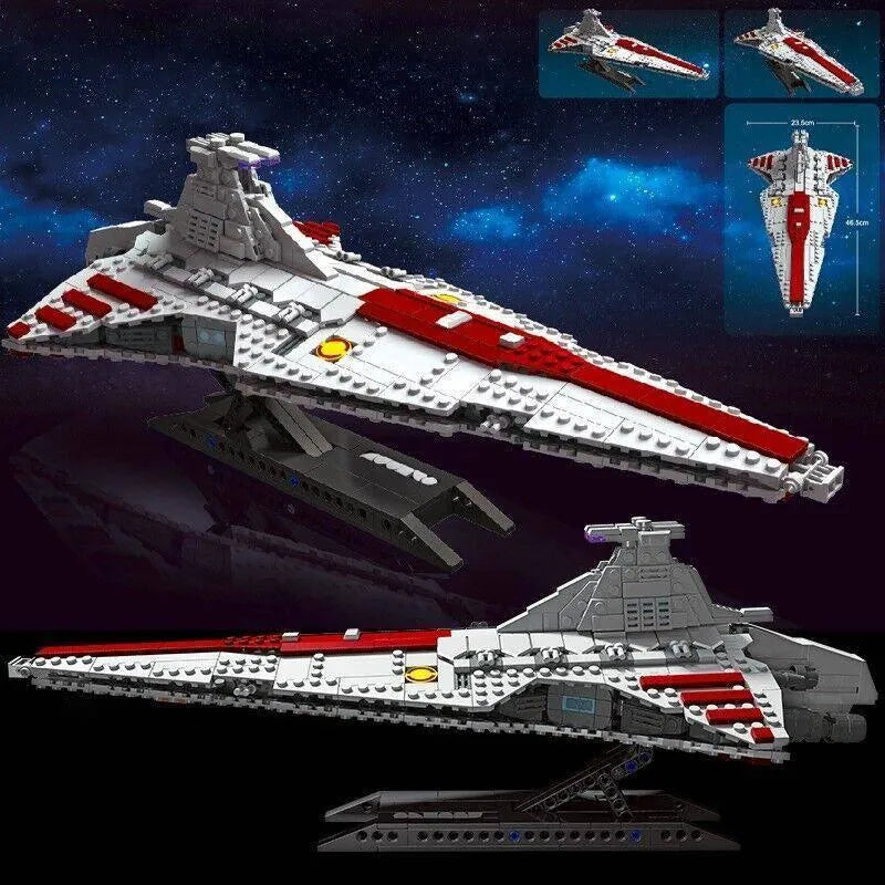 Building Blocks Star Wars MOC Venator Attack Cruiser Spaceship Bricks Toy - 2