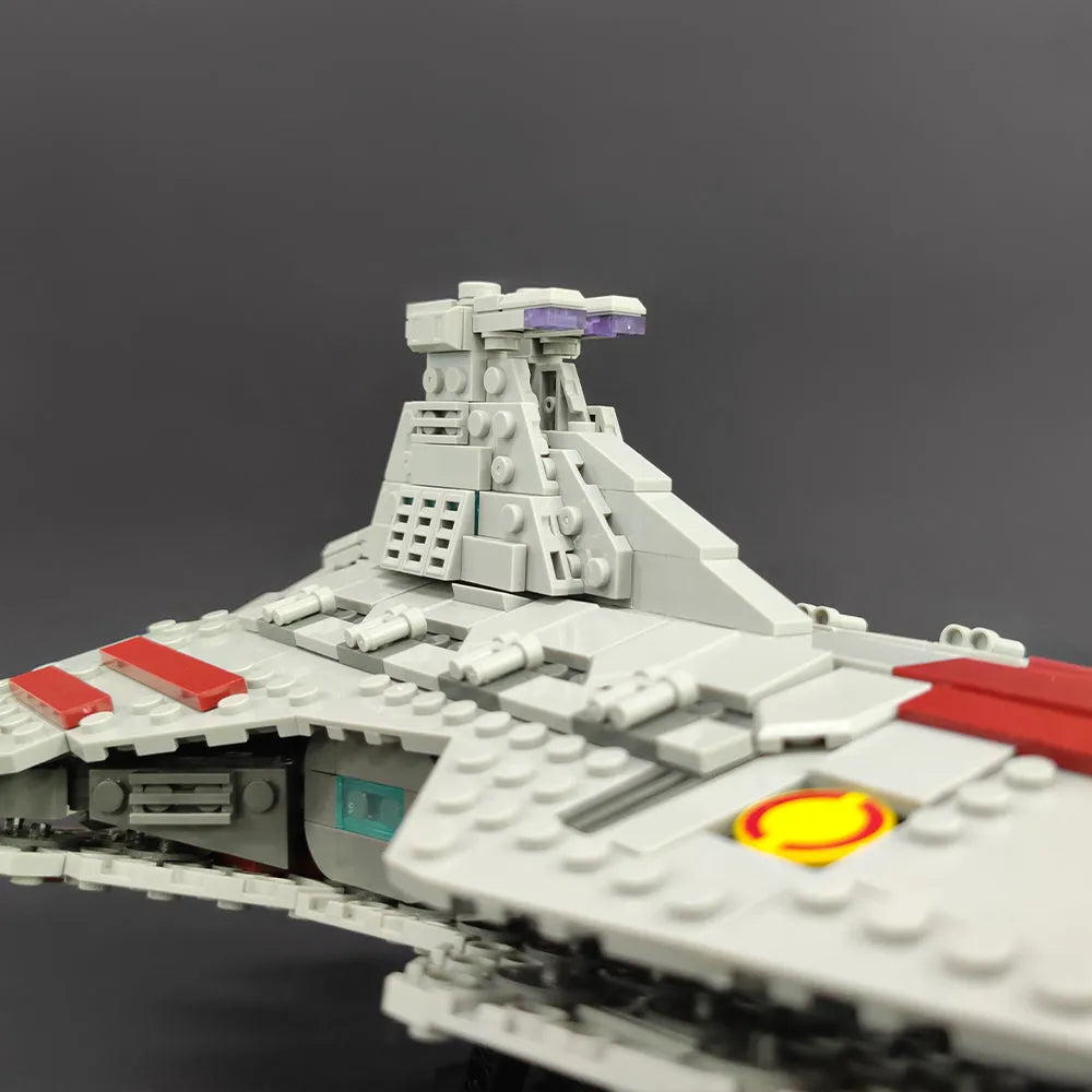 Building Blocks Star Wars MOC Venator Attack Cruiser Spaceship Bricks Toy - 13