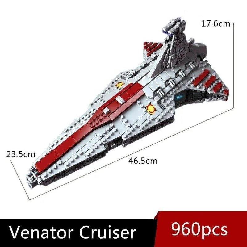 Building Blocks Star Wars MOC Venator Attack Cruiser Spaceship Bricks Toy - 4