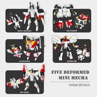Thumbnail for Building Blocks Super Deformed Flaming Meteor Mecha Robot Warrior Bricks Toy Construction Set Toys - 4
