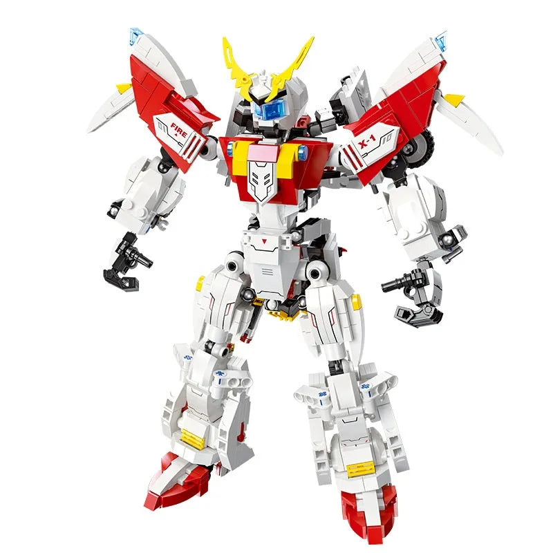 Building Blocks Super Deformed Flaming Meteor Mecha Robot Warrior Bricks Toy Construction Set Toys - 1