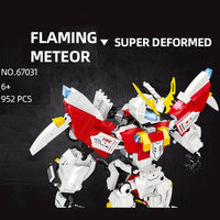 Thumbnail for Building Blocks Super Deformed Flaming Meteor Mecha Robot Warrior Bricks Toy Construction Set Toys - 3