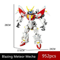 Thumbnail for Building Blocks Super Deformed Flaming Meteor Mecha Robot Warrior Bricks Toy Construction Set Toys - 5