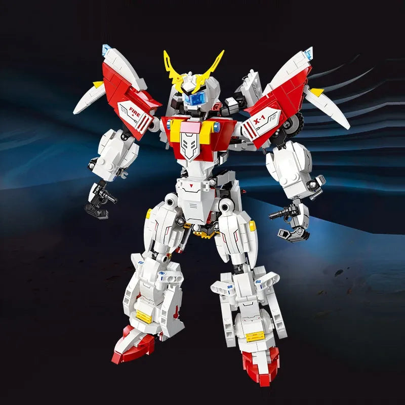 Building Blocks Super Deformed Flaming Meteor Mecha Robot Warrior Bricks Toy Construction Set Toys - 6