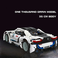 Thumbnail for Building Blocks Tech Expert MOC BMW I8 Super Racing Car Bricks Toy 92016 - 4