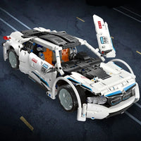 Thumbnail for Building Blocks Tech Expert MOC BMW I8 Super Racing Car Bricks Toy 92016 - 3