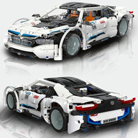 Thumbnail for Building Blocks Tech Expert MOC BMW I8 Super Racing Car Bricks Toy 92016 - 6