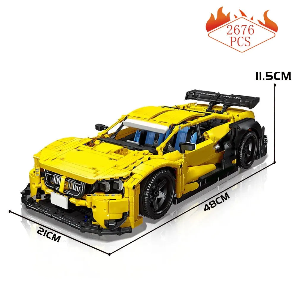 Building Blocks Tech MOC BMW M4 DTM Sports Racing Car Bricks Toy - 2