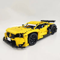 Thumbnail for Building Blocks Tech MOC BMW M4 DTM Sports Racing Car Bricks Toy - 8