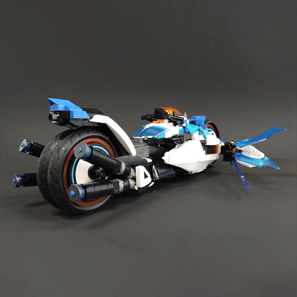 Building Blocks Tech MOC CYBERANGEL Concept Motorcycle Bricks Toy - 1