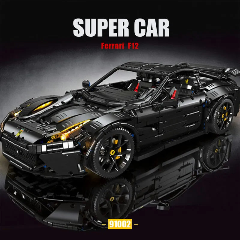 Building Blocks Tech MOC Ferrari F12 Sports Racing Car Bricks Toys 91102 - 6