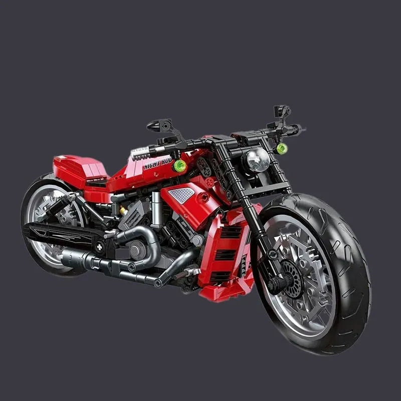 Building Blocks Tech MOC Harley Night Rod Motorcycle Bricks Toy 91020 - 3