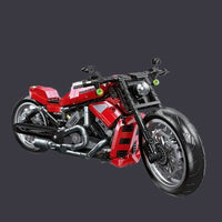 Thumbnail for Building Blocks Tech MOC Harley Night Rod Motorcycle Bricks Toy 91020 - 3