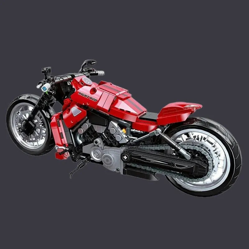 Building Blocks Tech MOC Harley Night Rod Motorcycle Bricks Toy 91020 - 5