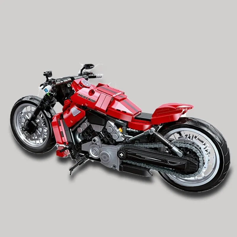 Building Blocks Tech MOC Harley Night Rod Motorcycle Bricks Toy 91020 - 10