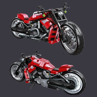 Thumbnail for Building Blocks Tech MOC Harley Night Rod Motorcycle Bricks Toy 91020 - 7