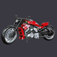 Thumbnail for Building Blocks Tech MOC Harley Night Rod Motorcycle Bricks Toy 91020 - 4