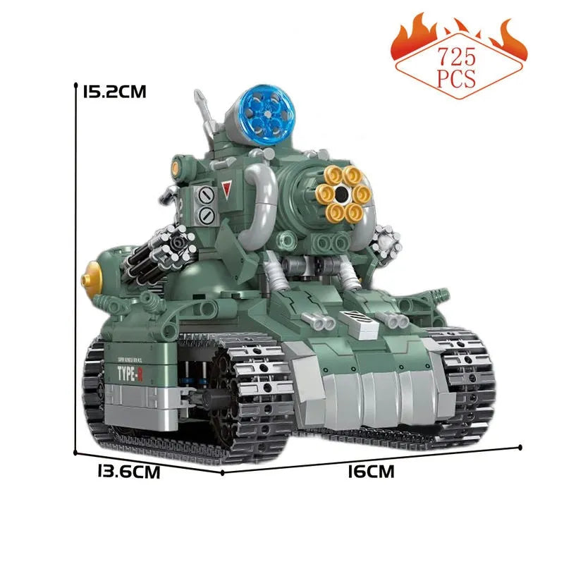 Building Blocks Tech MOC Motorized SV001 Chariot Tank Bricks Toys - 2