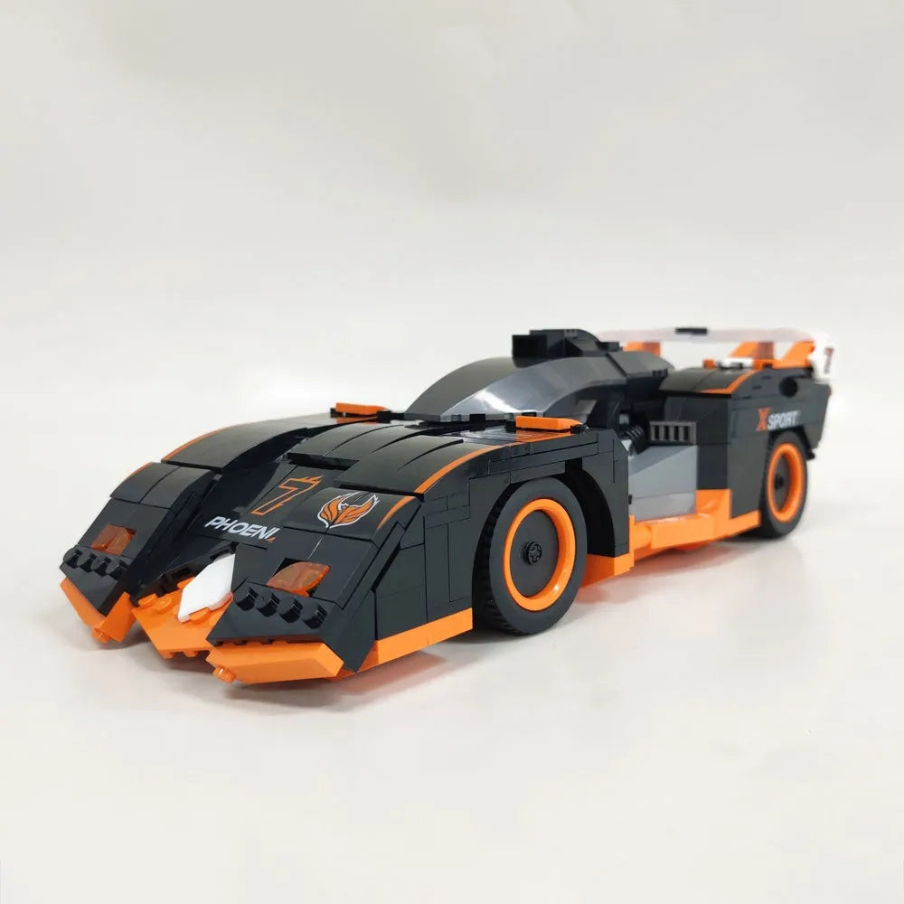 Building Blocks Tech Motorized MOC Phoneix-7 Racing Car Bricks Toy - 3