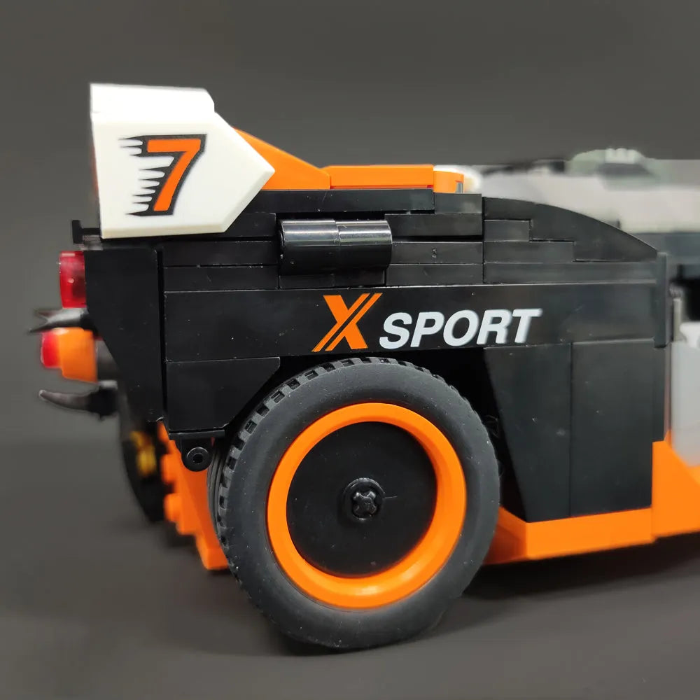Building Blocks Tech Motorized MOC Phoneix-7 Racing Car Bricks Toy - 11