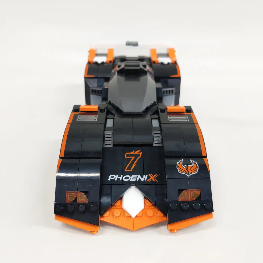 Building Blocks Tech Motorized MOC Phoneix-7 Racing Car Bricks Toy - 4