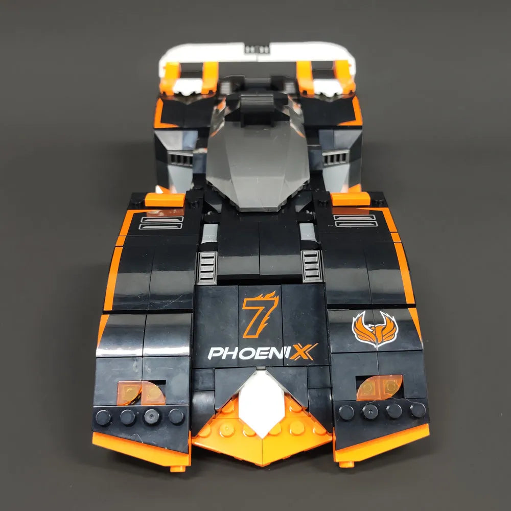 Building Blocks Tech Motorized MOC Phoneix-7 Racing Car Bricks Toy - 9