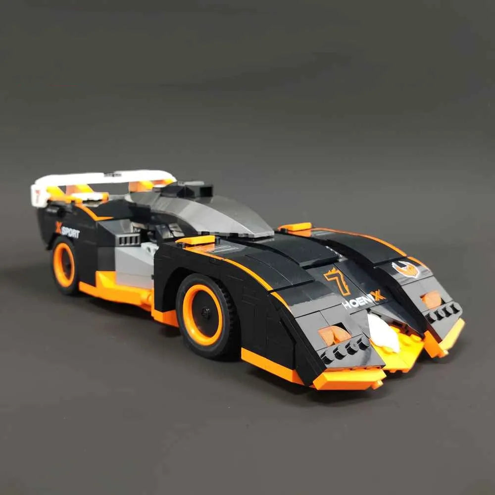 Building Blocks Tech Motorized MOC Phoneix - 7 Racing Car Bricks Toy - 7