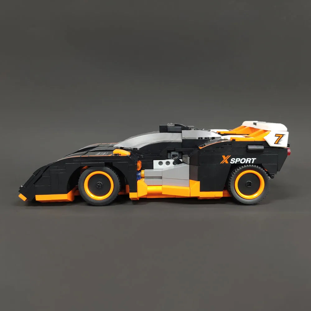 Building Blocks Tech Motorized MOC Phoneix-7 Racing Car Bricks Toy - 8