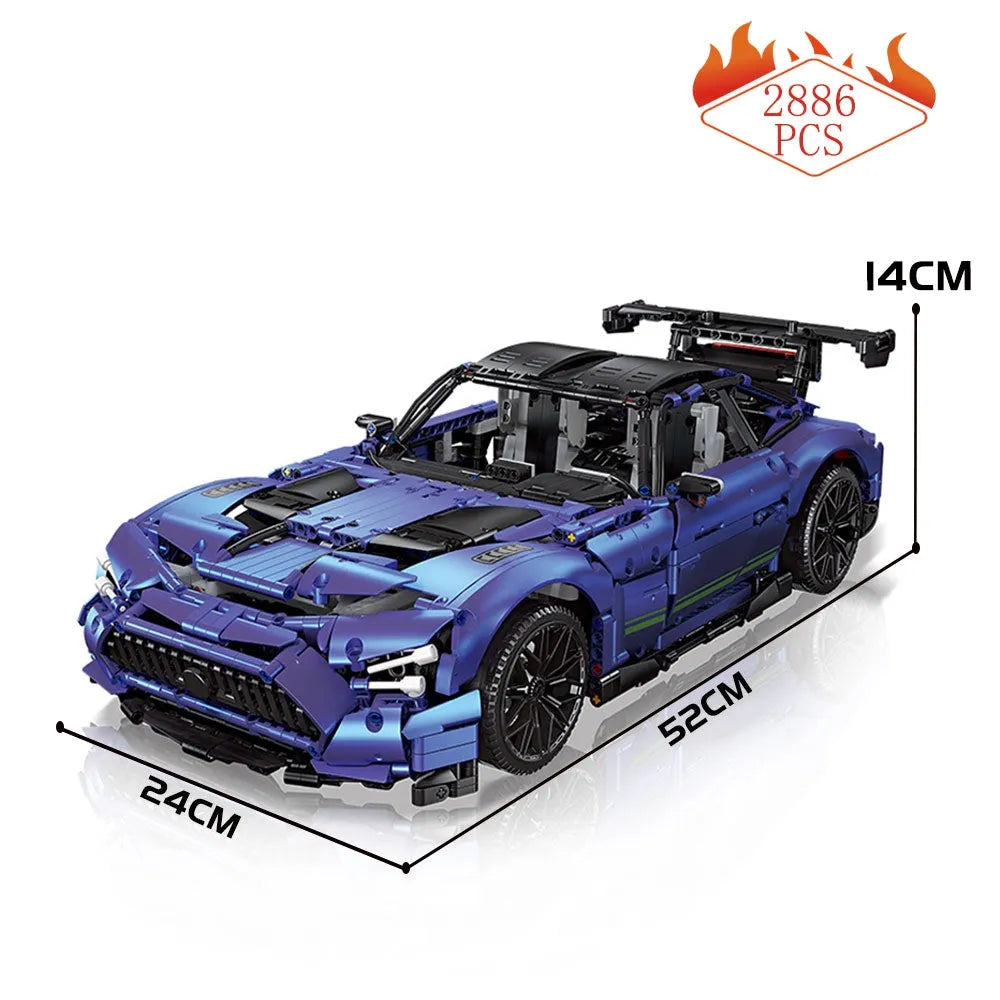 Building Blocks Tech Super MOC Concept Racing Sports Car Bricks Toy - 1