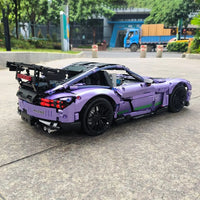 Thumbnail for Building Blocks Tech Super MOC Concept Racing Sports Car Bricks Toy Construction Set Toys - 8