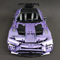 Thumbnail for Building Blocks Tech Super MOC Concept Racing Sports Car Bricks Toy Construction Set Toys - 4