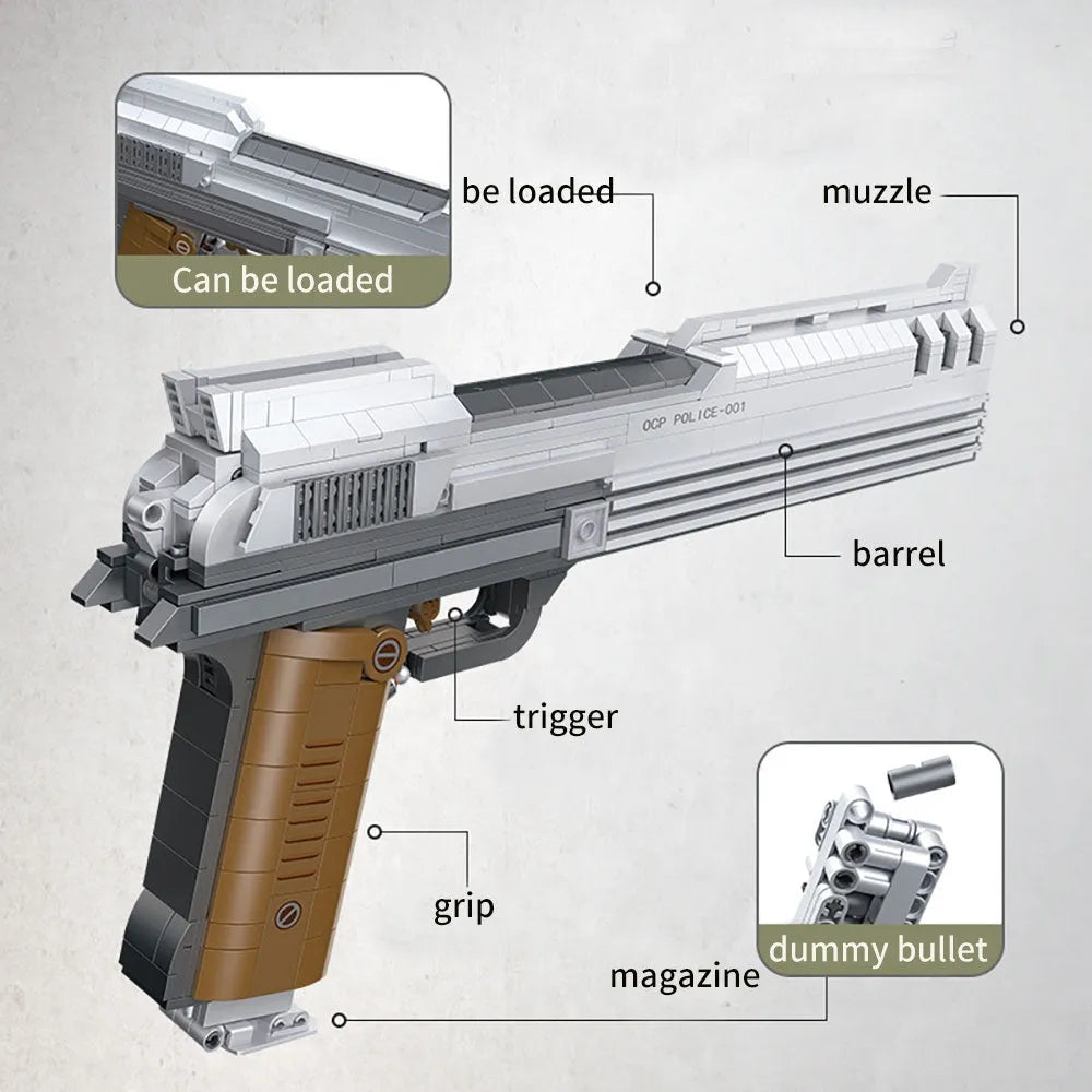 Tech Gun Tech Weapon MOC Beretta Auto-9 Pistol Gun Toy