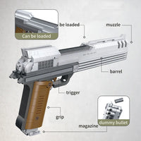 Thumbnail for Building Blocks Tech Weapon MOC Beretta Auto-9 Pistol Gun Bricks Toy - 4