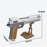 Thumbnail for Building Blocks Tech Weapon MOC Beretta Auto-9 Pistol Gun Bricks Toy - 6